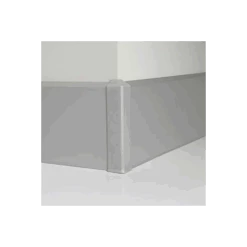 Angolo Esterno In PVC Argento Per Battiscopa Metal Line 95