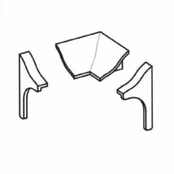 Angolo Interno E Terminali DX/SX Per BP/25 Sanibord - Profilpas