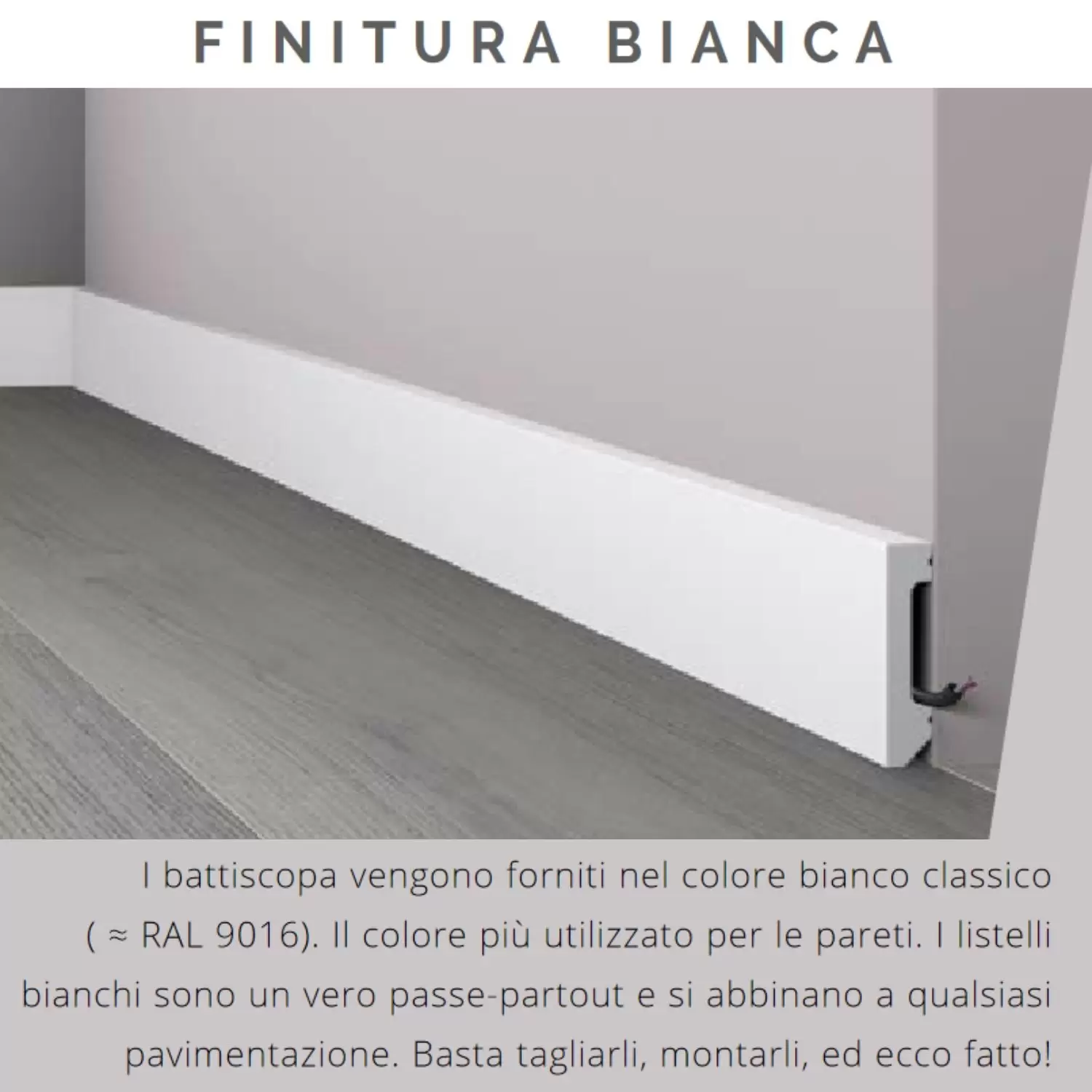 Battiscopa 58x13 Mm In HDPS M58 Nomafloor NMC 3 Battiscopa 58x13 Mm In HDPS M58 Nomafloor NMC - immagine 3