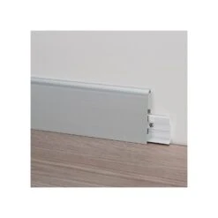 Battiscopa Alluminio Argento Metal Line 93 + 5 Supporti