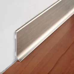 Battiscopa Alluminio Brillantato Spazzolato Titanio 200 Cm Progress Profiles BTBT