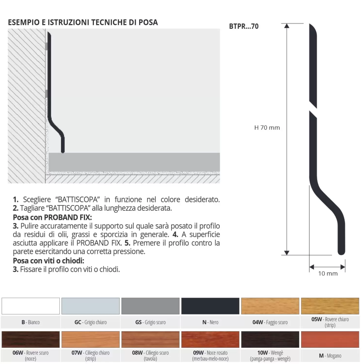 Battiscopa Grigio Chiaro 200 Cm H 70 Mm Progress Profiles 70 BTPR 2 Battiscopa Grigio Chiaro 200 Cm H 70 Mm Progress Profiles 70 BTPR - immagine 2