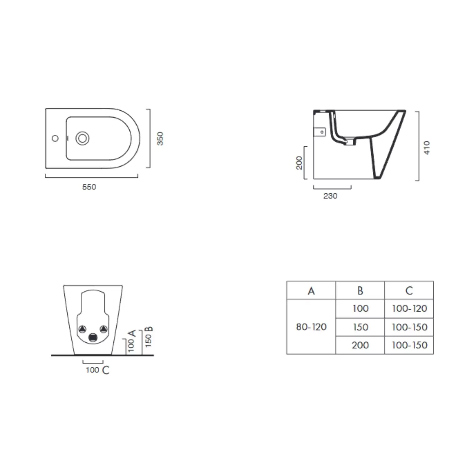 Bidet A Pavimento 55x35 Zero Catalano 4 Bidet A Pavimento 55x35 Zero Catalano - immagine 4