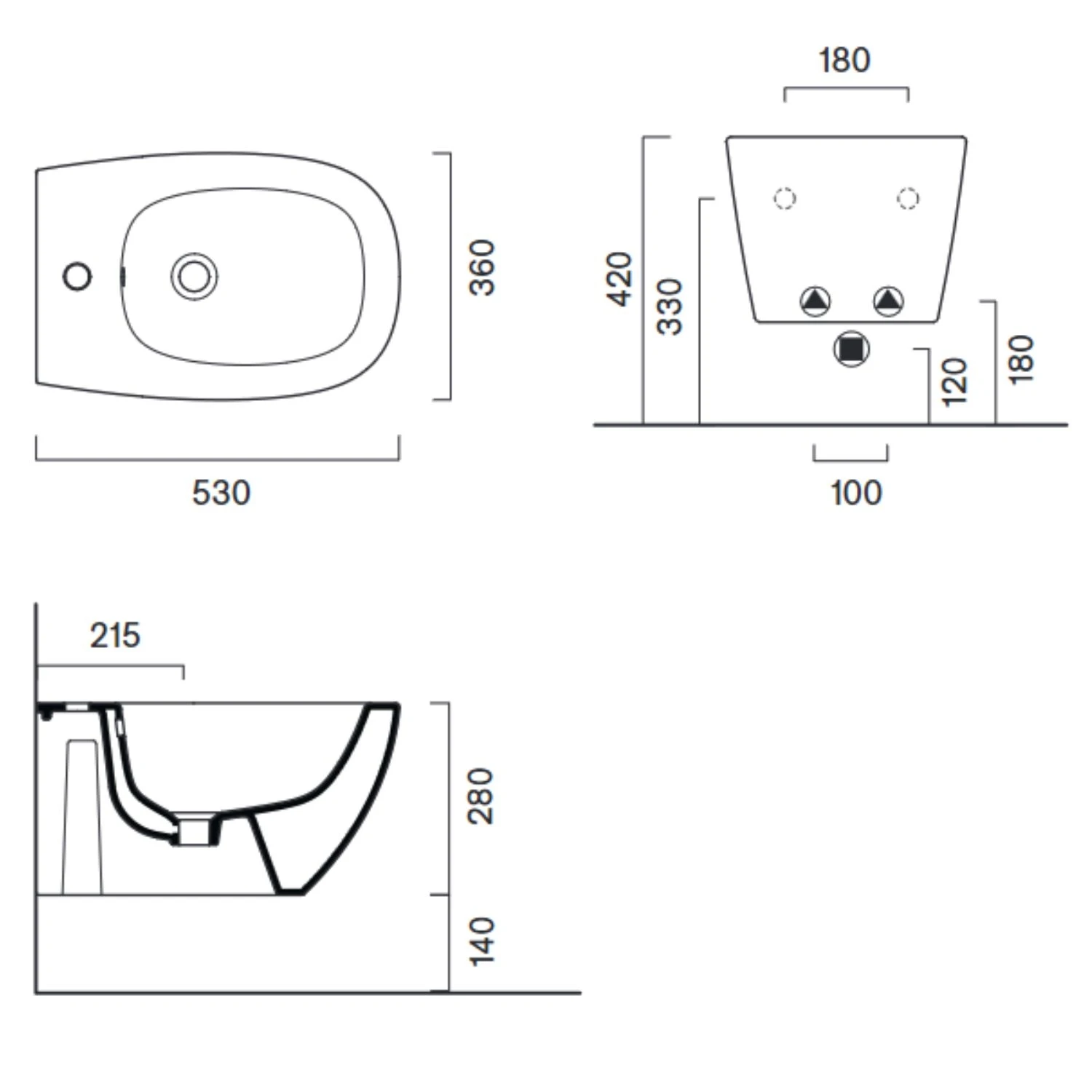 Bidet Sospeso 53 X 36 Alvea Catalano Bianco 4 Bidet Sospeso 53 X 36 Alvea Catalano Bianco - immagine 4