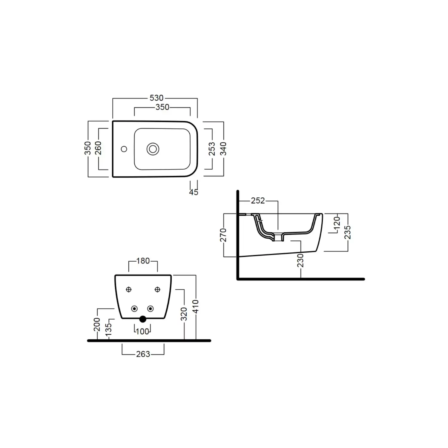 Bidet Sospeso 53x34 Cm Hatria Fusion 3 Bidet Sospeso 53x34 Cm Hatria Fusion - immagine 3