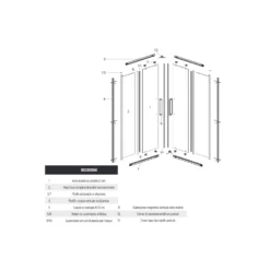 Box Doccia 70x100 Cm Nero Cristallo 6mm Orione -Vendite Ediliamo box doccia 70x100 cm nero cristallo 6mm orione aquana 5