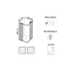 Box Doccia 70x170 Cm A Due Lati Apertura Totale Parigi PVC -Vendite Ediliamo box doccia 70x170 cm a due lati apertura totale parigi pvc 3