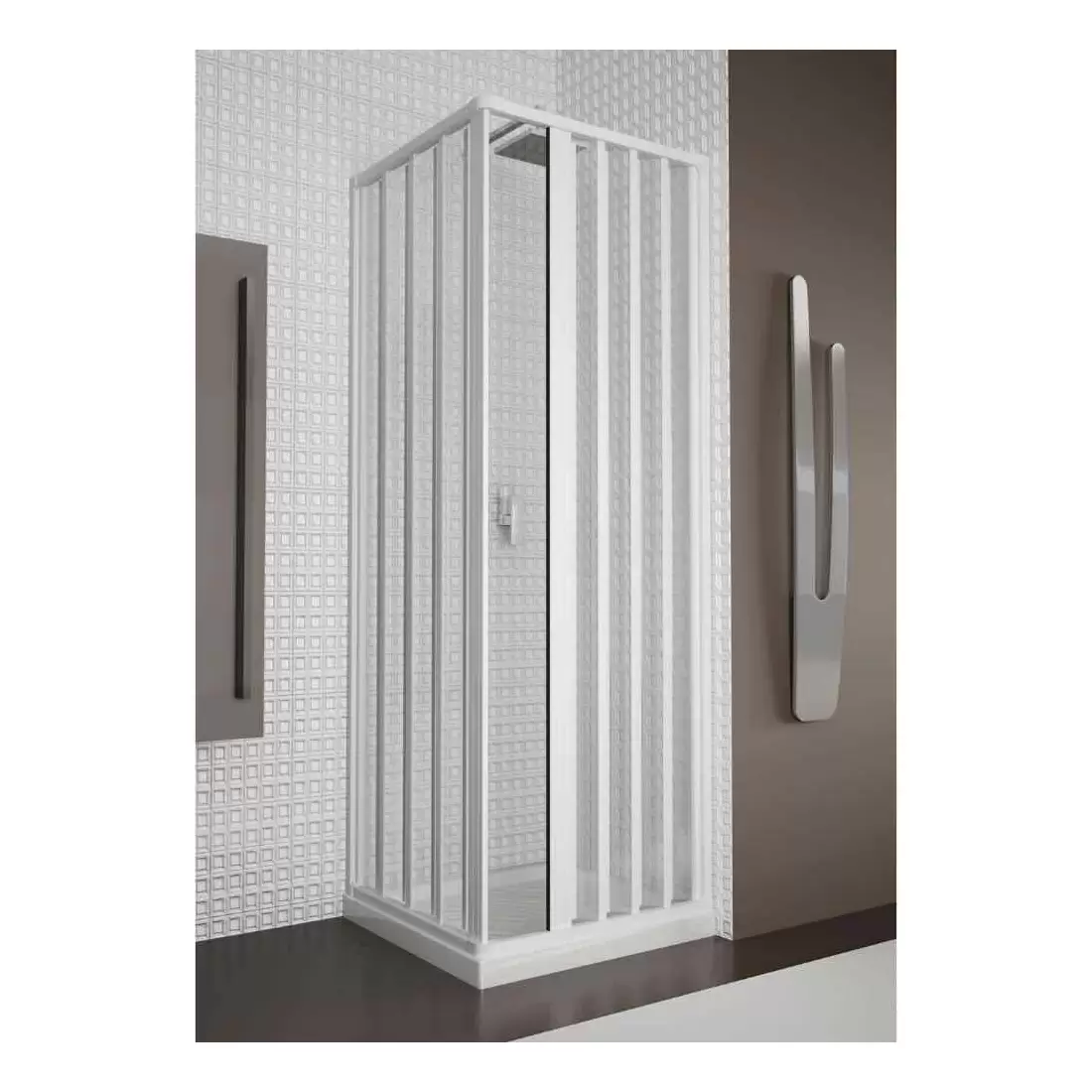 Box Doccia 80x90 Cm A Due Lati Apertura Totale Parigi PVC 1 Box Doccia 80x90 Cm A Due Lati Apertura Totale Parigi PVC