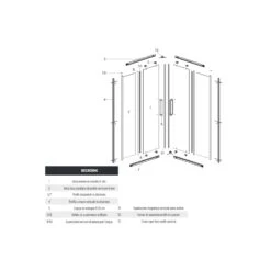 Box Doccia 90x100 Cm Nero Cristallo 6mm Orione -Vendite Ediliamo box doccia 90x100 cm nero cristallo 6mm orione aquana 3