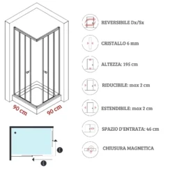 Box Doccia 90x90 Cm Ante Scorrevoli Austen 10 Box Doccia 90x90 Cm Ante Scorrevoli Austen -Vendite Ediliamo box doccia 90x90 cm ante scorrevoli austen aquana 4