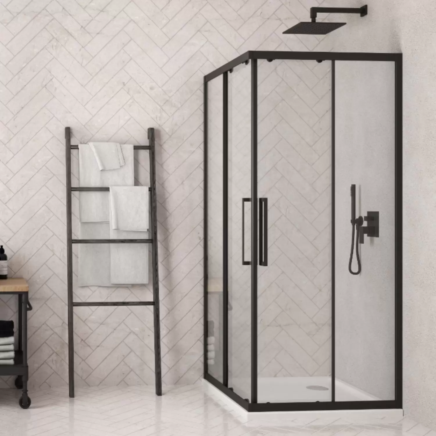 Box Doccia 90x90 Cm Nero Cristallo 6mm Orione 1 Box Doccia 90x90 Cm Nero Cristallo 6mm Orione