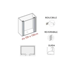 Box Doccia Nicchia Da 120 A 130cm Apertura Centrale Sofia PVC -Vendite Ediliamo box doccia nicchia da 120 a 130cm apertura centrale sofia pvc 3