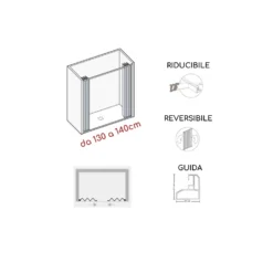 Box Doccia Nicchia Da 130 A 140cm Apertura Centrale Sofia PVC -Vendite Ediliamo box doccia nicchia da 130 a 140cm apertura centrale sofia pvc 3