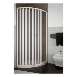Box Doccia Semicircolare 75x75 Cm A Due Lati Roma PVC