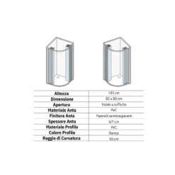 Box Doccia Semicircolare 80x80 Cm A Due Lati Atene PVC -Vendite Ediliamo box doccia semicircolare 80x80 cm a due lati atene pvc 1