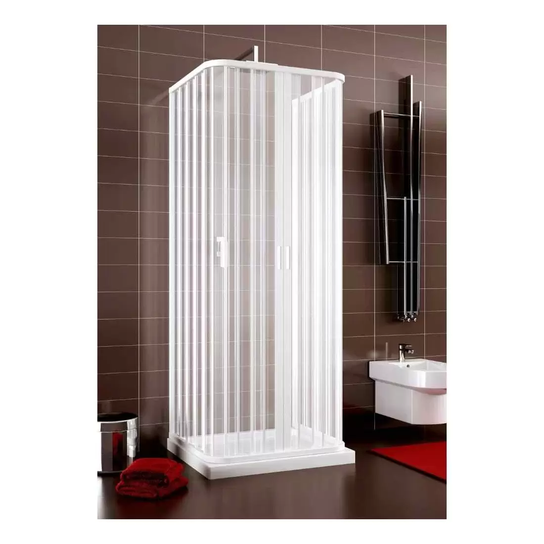 Box Doccia Tre Lati 70x120x70cm Apertura Centrale Praga PVC 1 Box Doccia Tre Lati 70x120x70cm Apertura Centrale Praga PVC