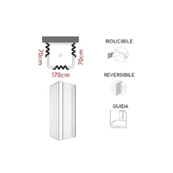 Box Doccia Tre Lati 70x170x70cm Apertura Bilaterale Rio PVC -Vendite Ediliamo box doccia tre lati 70x170x70cm apertura bilaterale rio pvc 3