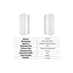 Box Doccia Tre Lati 80x120x80 Cm Apertura Bilaterale Rio PVC -Vendite Ediliamo box doccia tre lati 80x120x80 cm apertura bilaterale rio pvc 1