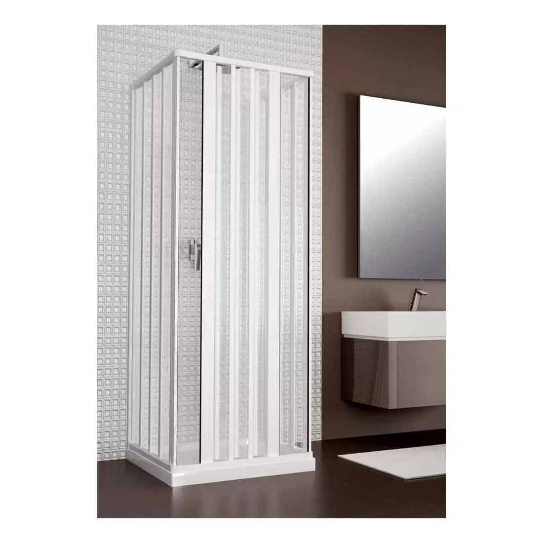 Box Doccia Tre Lati 80x80x80 Cm Apertura Bilaterale Rio PVC 1 Box Doccia Tre Lati 80x80x80 Cm Apertura Bilaterale Rio PVC