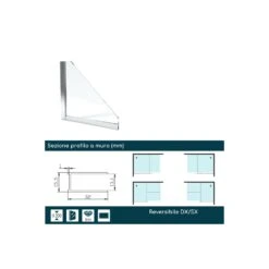 Box Doccia Walk-In Oro Satinato Cristallo 8mm Monet -Vendite Ediliamo box doccia walk in oro lucido cristallo 8mm monet 19