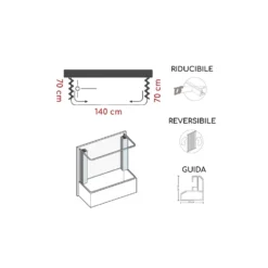 Vendite Ediliamo -Vendite Ediliamo box vasca 70x140x70 cm a tre lati riga pvc 1