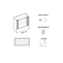 Box Vasca Per Nicchia 150 Cm A Un Lato Berna PVC 4 Box Vasca Per Nicchia 150 Cm A Un Lato Berna PVC -Vendite Ediliamo box vasca per nicchia 150 cm a un lato berna pvc 1