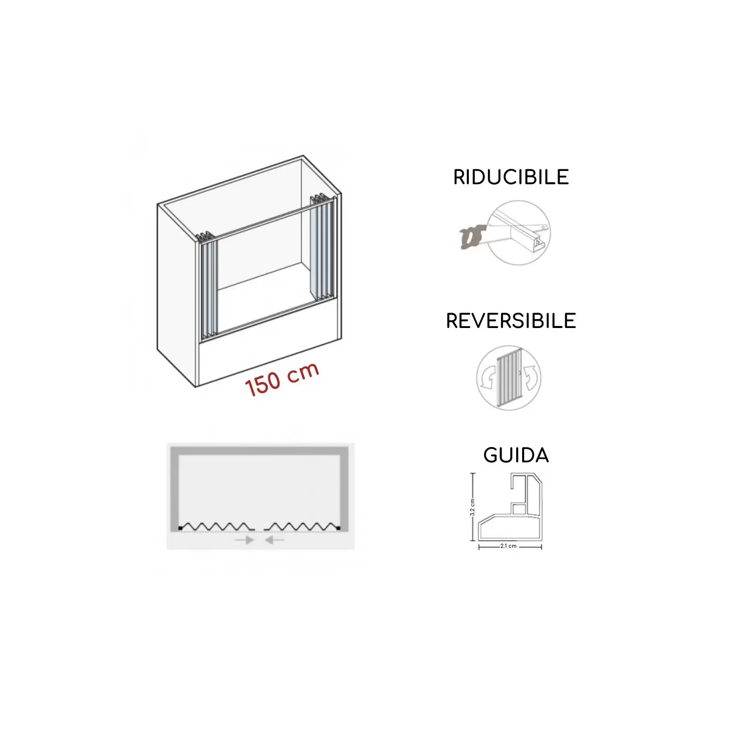 Box Vasca Per Nicchia 150 Cm A Un Lato Berna PVC 2 Box Vasca Per Nicchia 150 Cm A Un Lato Berna PVC - immagine 2