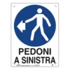 Cartello Pedoni A Sinistra 60x40 Cm FT 30373