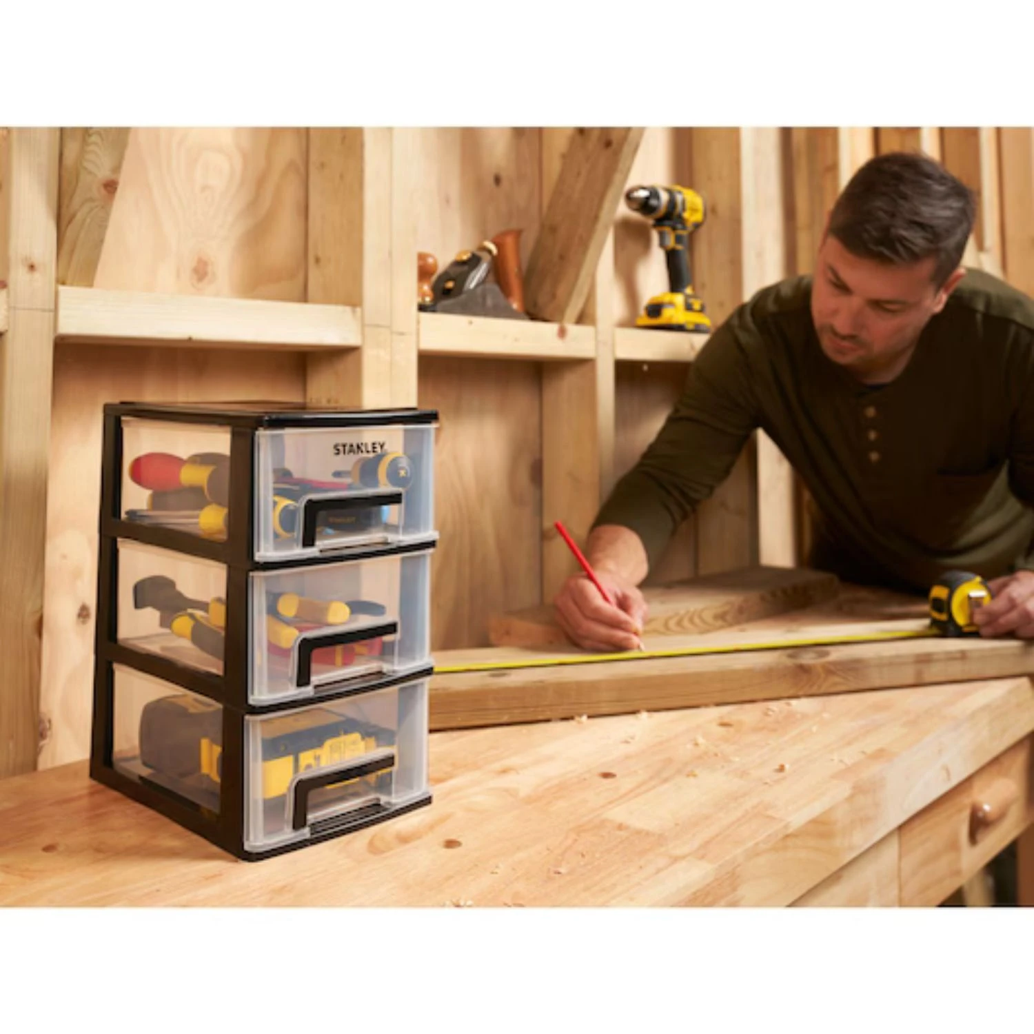 Cassettiera STANLEY Essential 3 Cassetti 17x24x30 Cm 3 Cassettiera STANLEY Essential 3 Cassetti 17x24x30 Cm - immagine 3