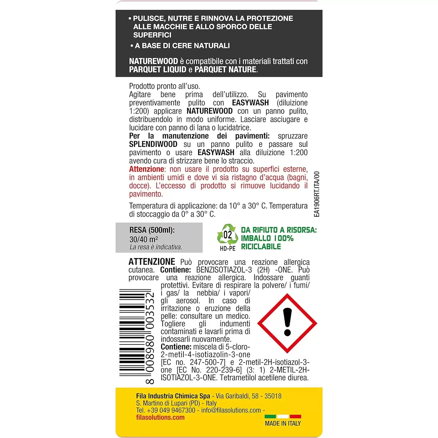 Cera Rigenerante Legno Naturewood Eco Fila 3 Cera Rigenerante Legno Naturewood Eco Fila - immagine 3