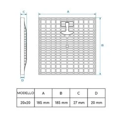 Chiusino A Griglia PVC Completo Di Telaio Dakota 5 Chiusino A Griglia PVC Completo Di Telaio Dakota -Vendite Ediliamo chiusino a griglia pvc completo di telaio dakota 2