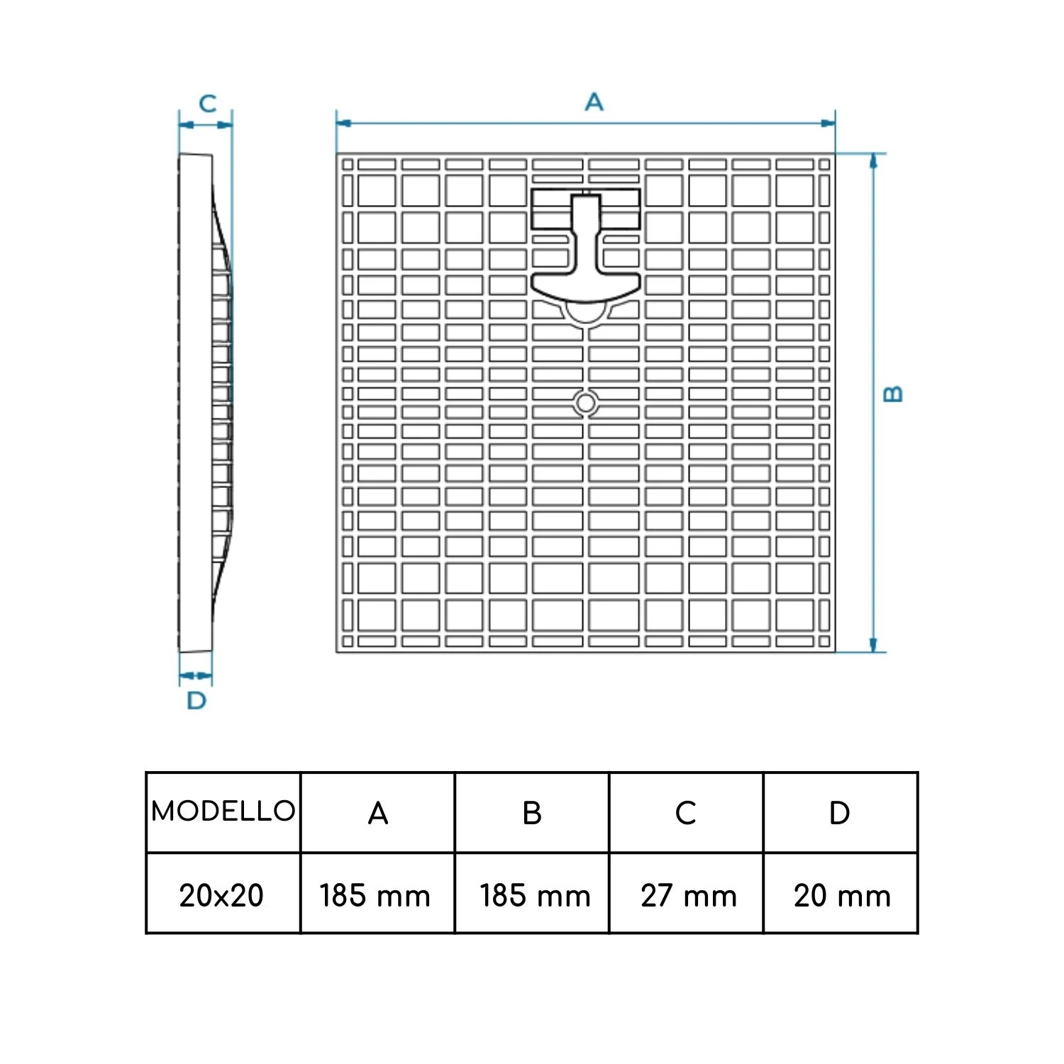 Chiusino A Griglia PVC Completo Di Telaio Dakota 3 Chiusino A Griglia PVC Completo Di Telaio Dakota - immagine 3