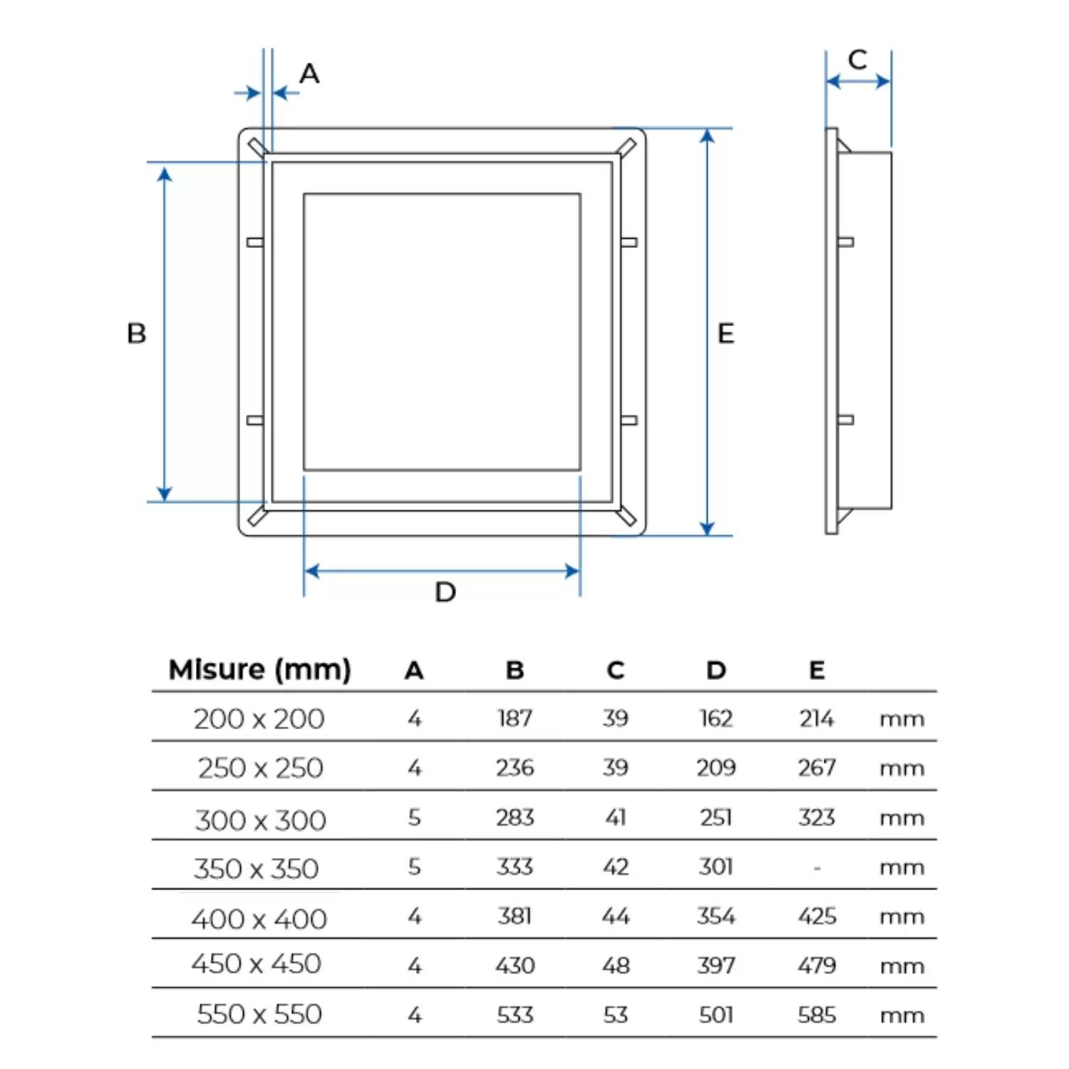 Chiusino In PVC Con Telaio 40x40cm Verde Dakota 5 Chiusino In PVC Con Telaio 40x40cm Verde Dakota - immagine 5