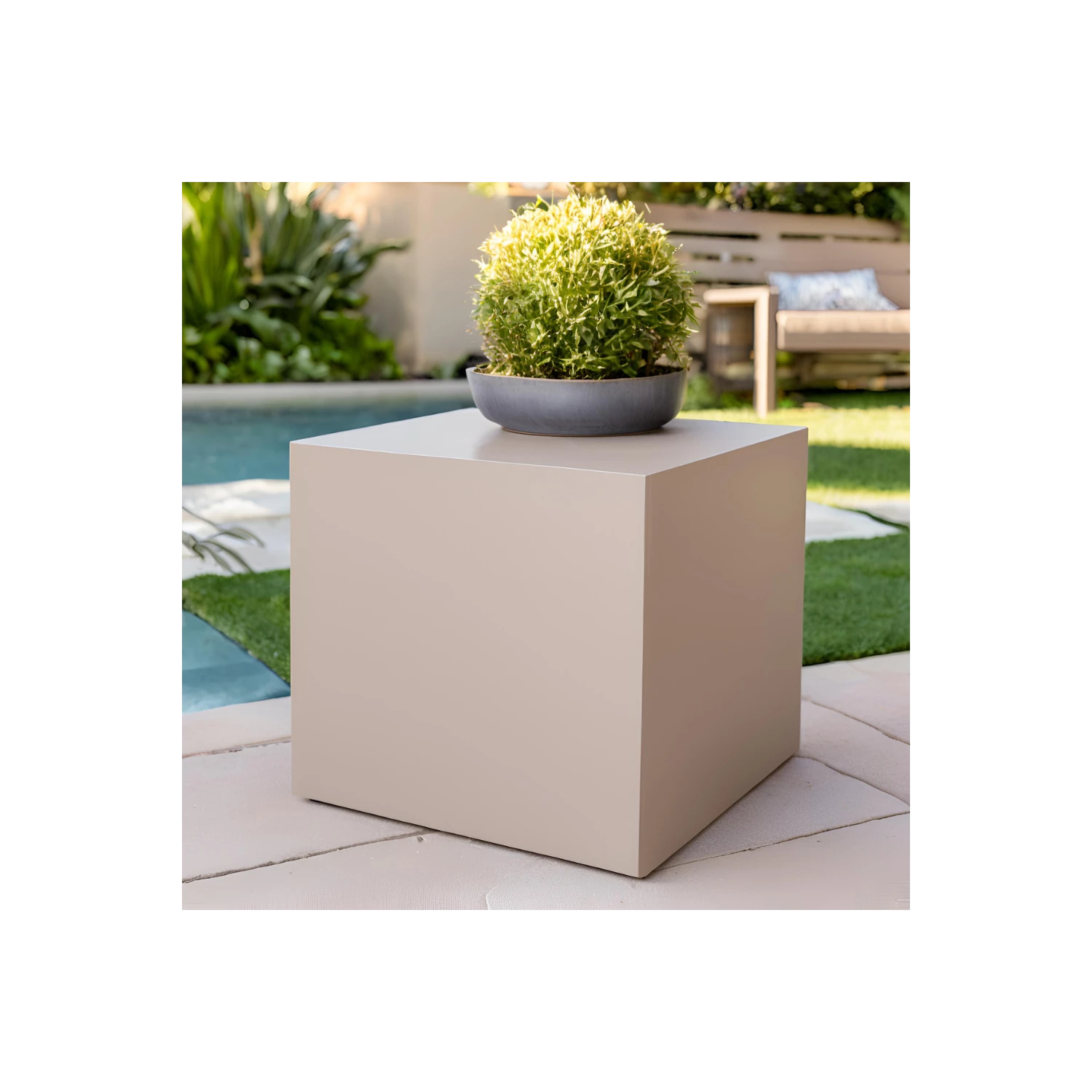 Cubo Multiuso In Polietilene Tortora Per Interni Ed Esterni 1 Cubo Multiuso In Polietilene Tortora Per Interni Ed Esterni