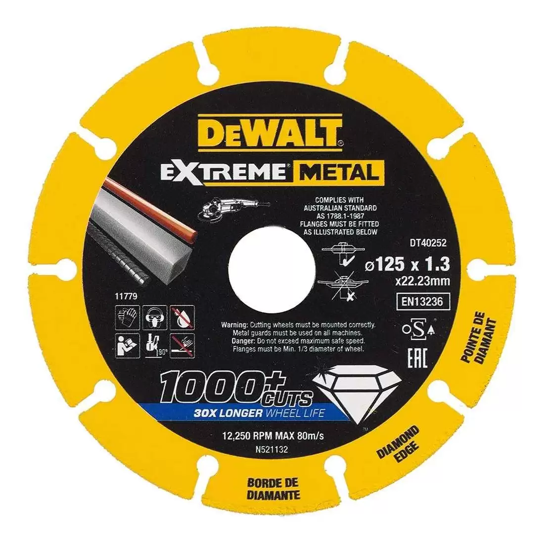Disco Extreme 125 Mm Diamond DeWalt DT40252 1 Disco Extreme 125 Mm Diamond DeWalt DT40252