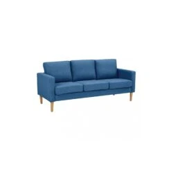 Divano 3 Posti In Tessuto Blu 180x73cm - RAMSEY -Vendite Ediliamo divano 3 posti in tessuto blu 180x73cm ramsey 5