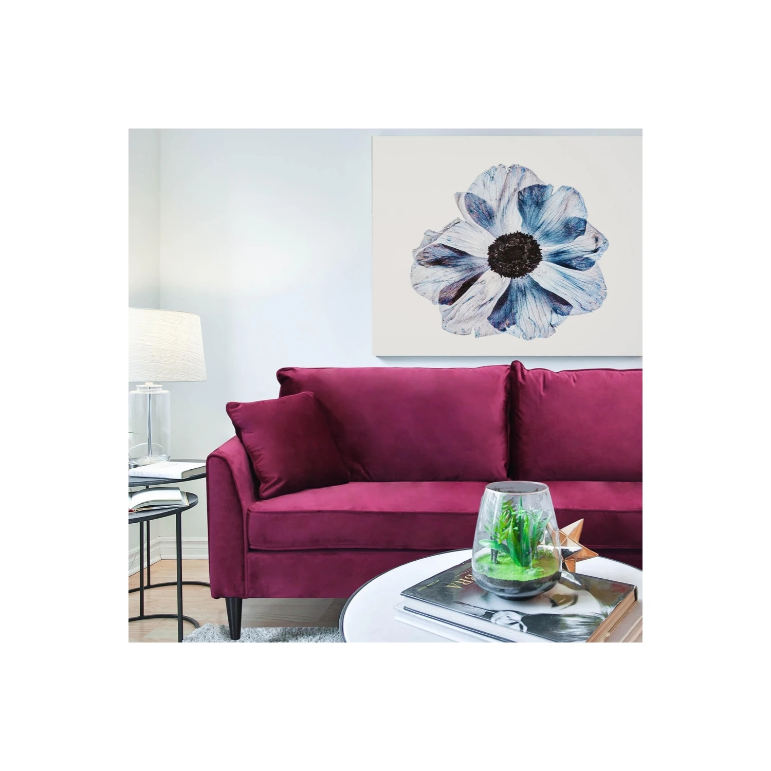 Divano In Velluto Bordeaux 3 Posti 196x81cm - CHANDLER 1 Divano In Velluto Bordeaux 3 Posti 196x81cm - CHANDLER