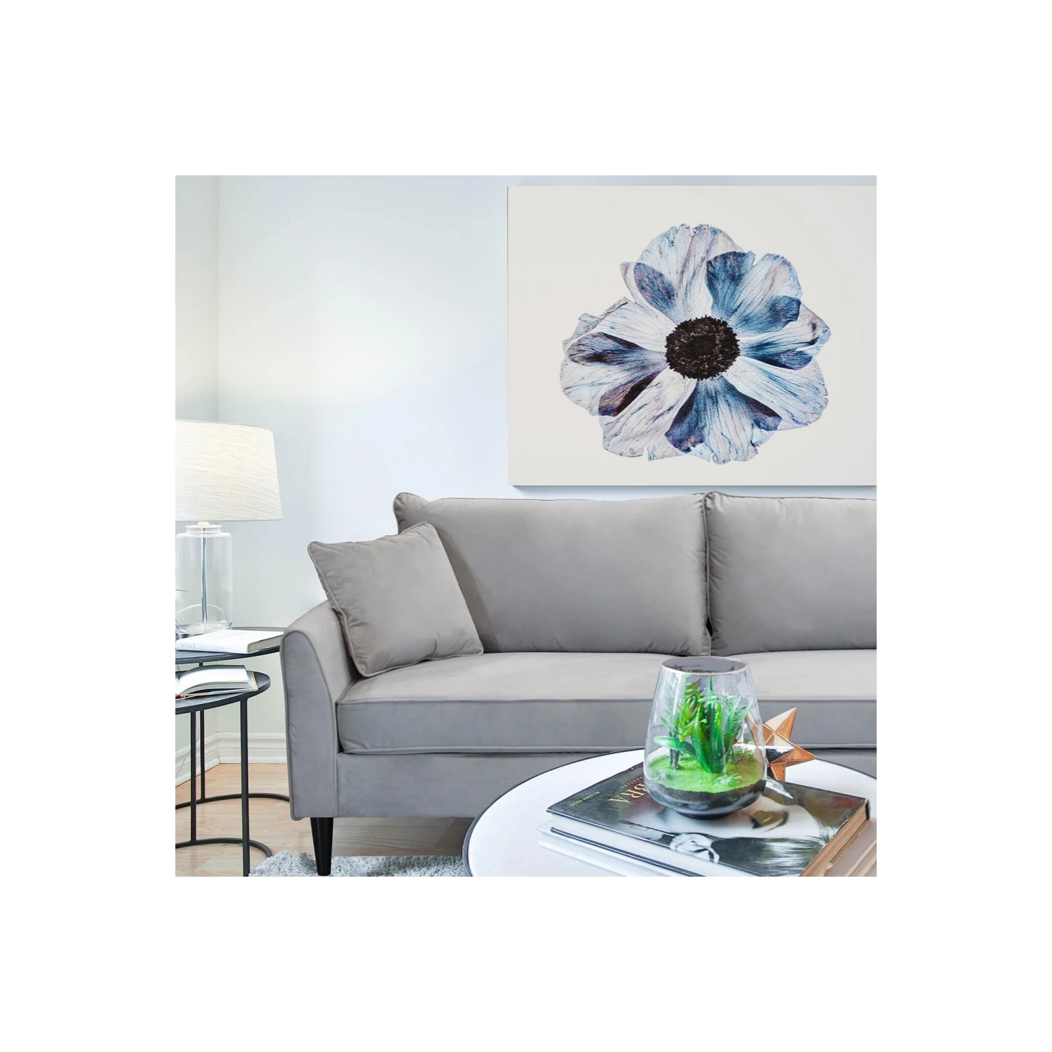 Divano In Velluto Tortora 3 Posti 196x81cm - CHANDLER 1 Divano In Velluto Tortora 3 Posti 196x81cm - CHANDLER