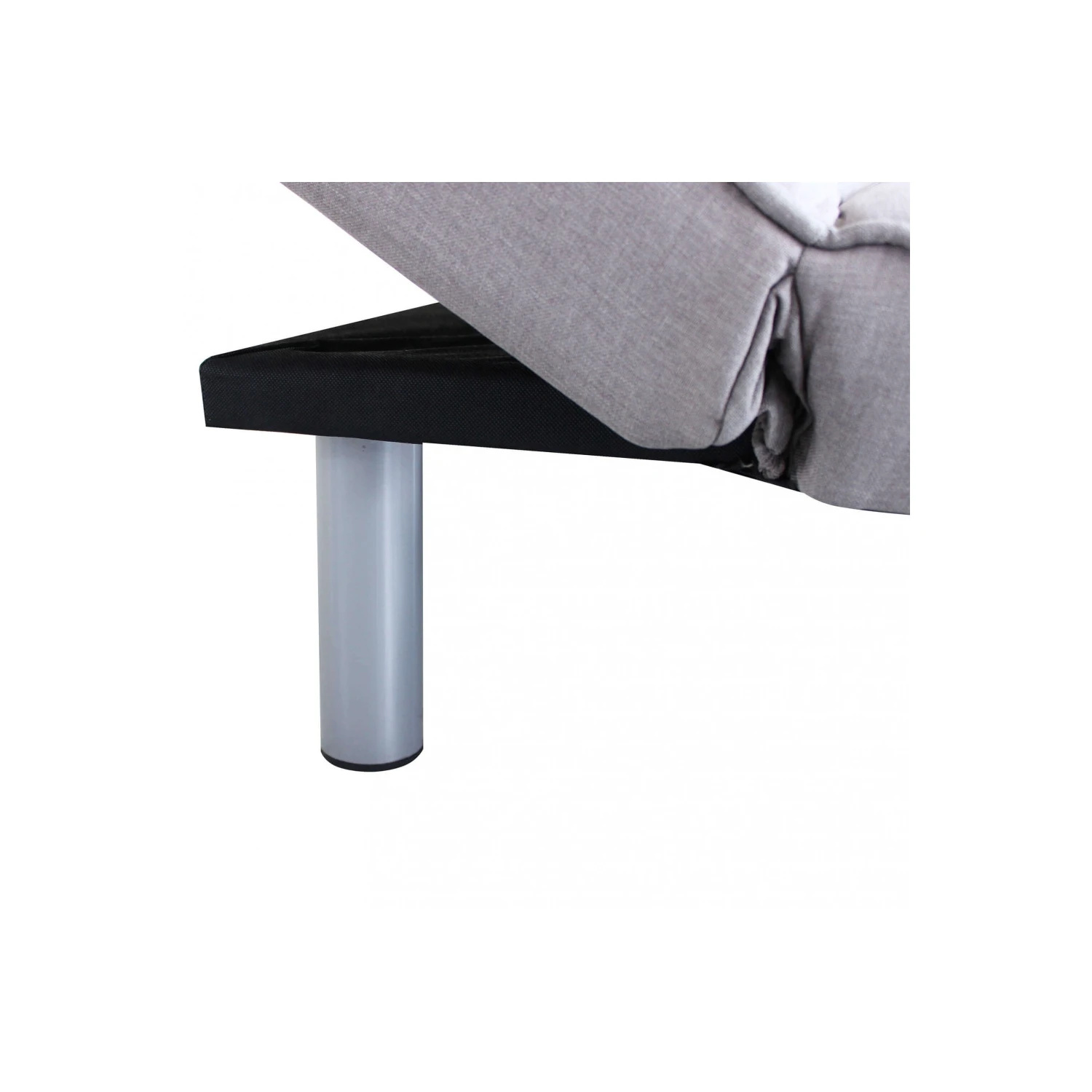 Divano Letto 3 Posti Con Schienale Reclinabile In Tessuto Grigio - AARON 4 Divano Letto 3 Posti Con Schienale Reclinabile In Tessuto Grigio - AARON - immagine 4