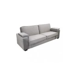 Divano Letto 3 Posti Con Schienale Reclinabile In Tessuto Tortora - DARELL -Vendite Ediliamo divano letto 3 posti con schienale reclinabile in tessuto tortora darell 5