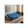 Divano Letto 3 Posti Con Schienale Reclinabile In Tessuto Blu - BARRY