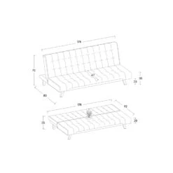 Divano Letto 3 Posti Con Schienale Reclinabile In Tessuto Blu - BARRY -Vendite Ediliamo divano letto 3 posti in tessuto blu con schienale reclinabile barry 2