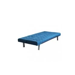 Divano Letto 3 Posti Con Schienale Reclinabile In Tessuto Blu - BARRY -Vendite Ediliamo divano letto 3 posti in tessuto blu con schienale reclinabile barry 3