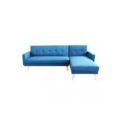 Divano Letto Con Chaise Longue In Tessuto Blu - ARTHUR -Vendite Ediliamo divano letto con chaise longue in tessuto blu arthur 2