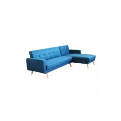Divano Letto Con Chaise Longue In Tessuto Blu - ARTHUR -Vendite Ediliamo divano letto con chaise longue in tessuto blu arthur 5