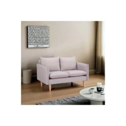 Divano Piccolo Salvaspazio In Tessuto Beige 2 Posti - FLORIN