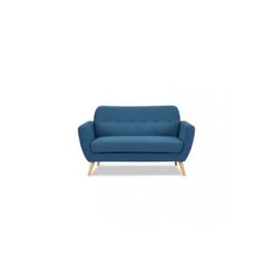 Divano Salvaspazio 2 Posti In Tessuto Blu - BURTON -Vendite Ediliamo divano salvaspazio 2 posti in tessuto blu burton 2
