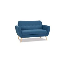 Divano Salvaspazio 2 Posti In Tessuto Blu - BURTON -Vendite Ediliamo divano salvaspazio 2 posti in tessuto blu burton 6