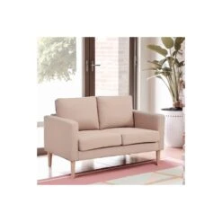 Divano Salvaspazio In Tessuto Beige 2 Posti - RAMSEY