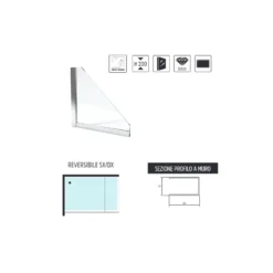 Doccia Walk In Nero 8 Mm Cassiopea -Vendite Ediliamo doccia walk in nero 8 mm cassiopea aquana 2